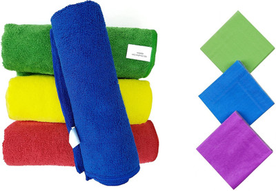 BadiWal Cloth for napkins gym fitness use multicolor Multicolor Cloth Napkins(5 Sheets)