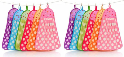 Outlay Home Microfiber 300 GSM Hand, Face Towel Multicolor Cloth Napkins(12 Sheets)