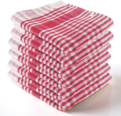 HOMESTIC by Kuber Industries Pack of 6 Cotton Kitchen Cloth/Napkins & Roti Napkins | 16x26 Inch | Pink Pink Cloth Napkins(6 Sheets)