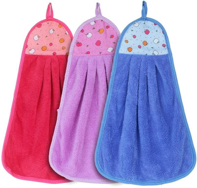 ADIYAL HANGING Dishcloth/Hangable Dish Washing Towels Quick Dry Towel Rag Wipe Random Multicolor Cloth Napkins(3 Sheets)