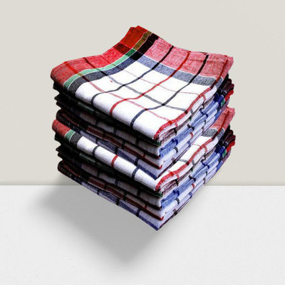 Ninki Fresh Squre Check -12 pics Multicolor Cloth Napkins(12 Sheets)