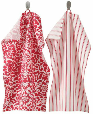 IKEA Tea towel, mixed patterns red/white, 50x70 cm red/white Cloth Napkins(2 Sheets)