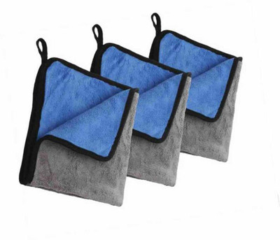 SNAN Microfiber Car washing clothes (Pack Of 3, 620GSM) Multicolor Cloth Napkins(3 Sheets)