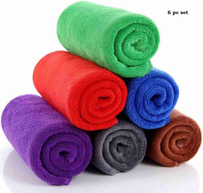 SNAN ICROFIBER CLOTH D77 PO6 5 Multicolor Cloth Napkins(6 Sheets)