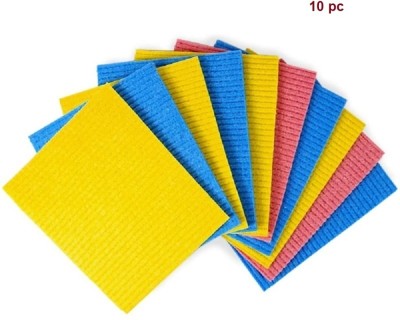 CLEANSKY Reusable Cellulose Dish Cloths for Kitchen, Bathroom and Cleaning Counters Wet and Dry Sponge Cleaning Cloth(10 Units)