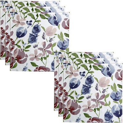  BILBERRY Furnishing Table Napkin Cotton(18 * 18 INCHES), Perfect for Gifting and upgrading Your Home décor Multicolor Cloth Napkins(6 Sheets)