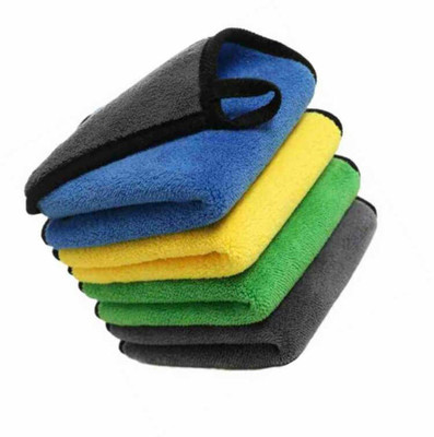 SNAN ICROFIBER CLOTH D14 PO4 1 Multicolor Cloth Napkins(4 Sheets)