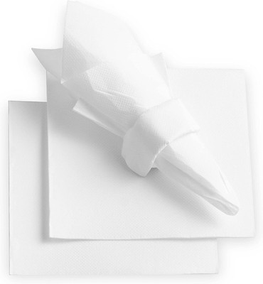Singhal Soft Paper Napkins 2 Ply (30 X 30 cm) Pack of 50 Tissues Table Napkins White Paper Napkins(50 Sheets)