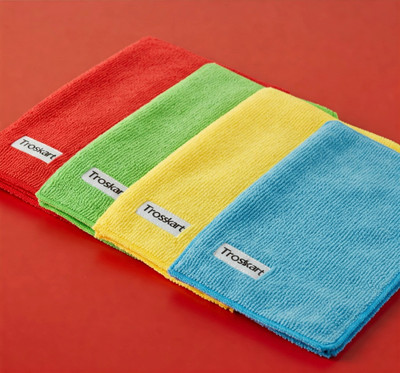 Trosskart Napkin towel,kitchen towel,cleaning cloth ,washing cloth Multicolor Cloth Napkins(4 Sheets)