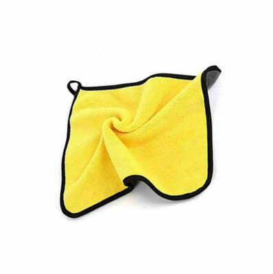 SNAN Microfiber Car accessories interior (Pack Of 1, 600 GSM) Yellow, Grey Cloth Napkins