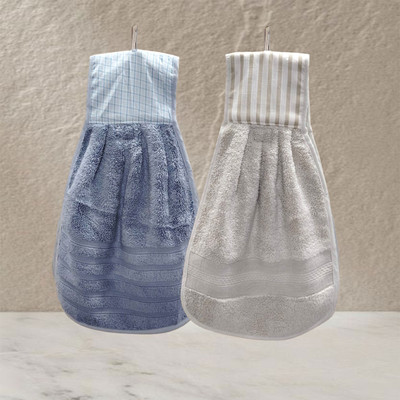 Giza COTTON HTKT_BlueCream Blue Cream Cloth Napkins(2 Sheets)