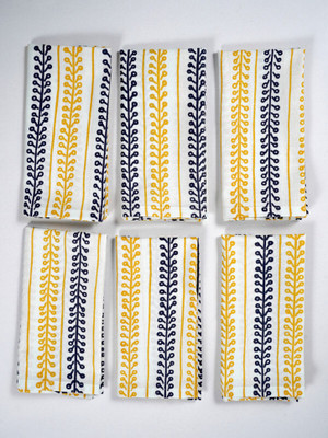 RATAN CART Napkin Yellow Cloth Napkins(6 Sheets)
