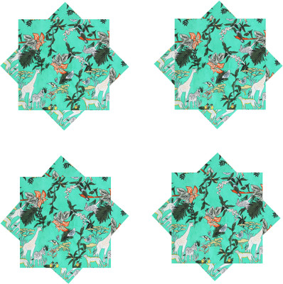 Ravaiyaa - Attitude Is Everything Cloth Napkins Green Cloth Napkins(6 Sheets)
