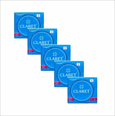 CLARET 1-Ply Soft Paper Napkins, 5-Pack, 80 Sheets per Pack, 27x30cm White Paper Napkins(5 Sheets)