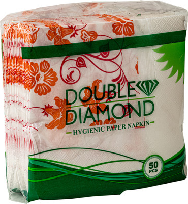 DOUBLE DIAMOND Hygienic White Paper Napkins(50 Sheets)
