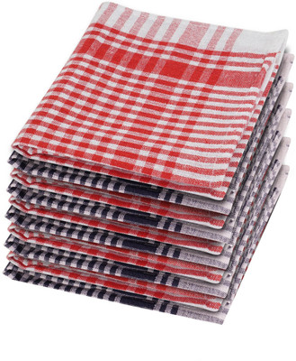 Ninki Fresh Cleaning Machine Washable || Multipurpose Cotton Checked Kitchen ||Towels Multicolor Cloth Napkins(10 Sheets)
