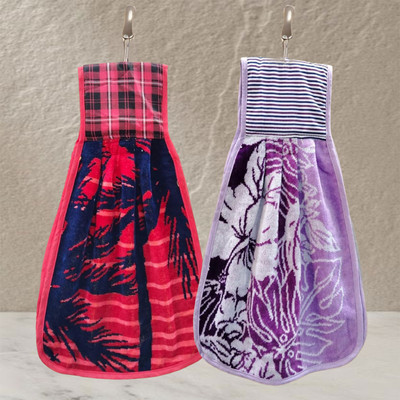 Giza COTTON HTKTV_PurpleRed Purple Red Cloth Napkins(2 Sheets)