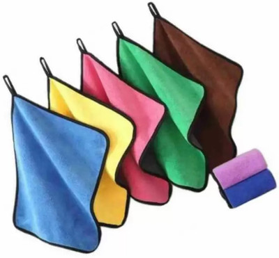 Shreejee Super Absorbent Hanging Napkin|Hand Towel for Washbasin & Kitchen 2.411 Random & Mix Colours Cloth Napkins(2 Sheets)