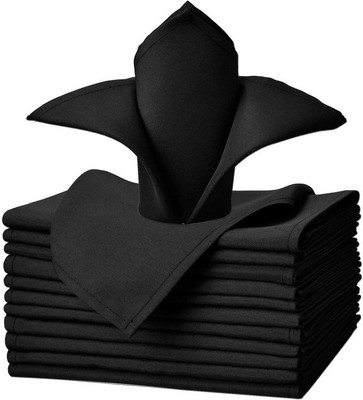 Uniformer UNINAP01 Black Cloth Napkins(12 Sheets)