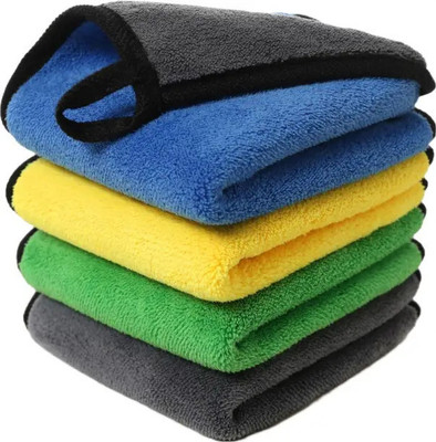 SJK Multi-Purpose Super Absorbent Microfiber cloth for Home MCt30x3.380(PACK OF 4) Wet and Dry Microfiber Cleaning Cloth(4 Units)