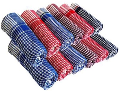 PITRADEV Size 18*18 INCH Cotton Chapatis Napkin and Cleaning,Cloth,MultiColor Sheet(12) Wet and Dry Cotton Cleaning Cloth(12 Units)