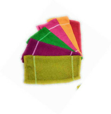 SNAN PLAIN RUMAL PO6 C69 Multicolor Cloth Napkins(6 Sheets)