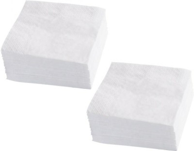 Omkart Pack of 1, Standard 2-Ply Paper Napkin for Dining Table (100 Sheets) White Paper Napkins