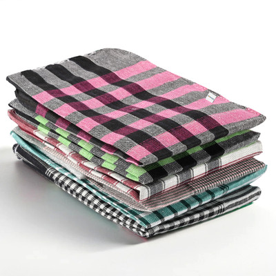 HOMESTIC by Kuber Industries Pack of 6 Checkered Cotton Tassles Kitchen Napkins | 19x19 Inch | Multicolor Multicolor Cloth Napkins(6 Sheets)