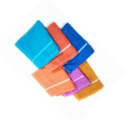SNAN PLAIN RUMAL PO6 C39 Multicolor Cloth Napkins(6 Sheets)