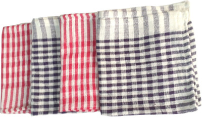 NAVYA Size 18*18 INCH Cotton Chapatis Napkin and Cleaning,Cloth,MultiColor Sheet(4) Multicolor Cloth Napkins(4 Sheets)