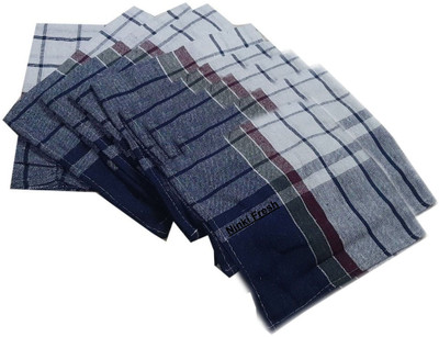 Ninki Fresh Cotton Square check design Multipurpose use Multicolor Cloth Napkins(10 Sheets)