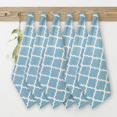 Texstylers Printed Tea Towels_09 Blue Cloth Napkins(6 Sheets)