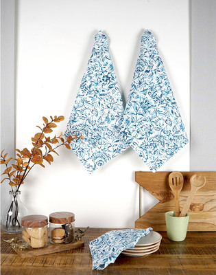 RATAN CART 24HFKT068-Blue Blue Cloth Napkins(3 Sheets)
