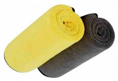 SNAN ICROFIBER CLOTH D46 PO2 9 YELLOW AND GREY Cloth Napkins(2 Sheets)