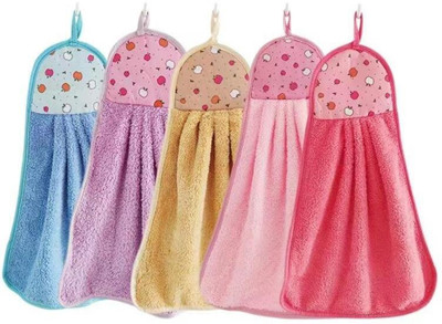 Stylewell Soft Microfiber Hanging Hand Towels For Kitchen & Wash Basin (PACK OF 5) Multicolor Cloth Napkins(5 Sheets)