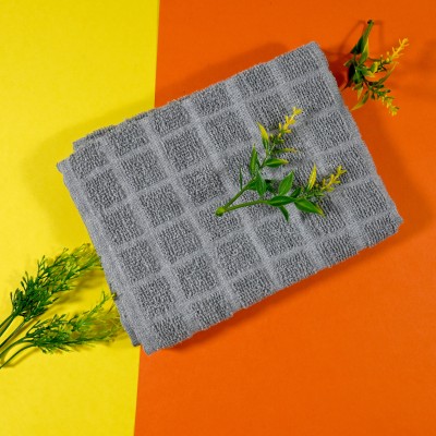 PRAKARTIK Cleaning Terry Kitchen Towel (40x60 cm) Light Grey Cloth Napkins(3 Sheets)