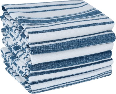 ELAGEE Premium Pack of 6 Kitchen Napkin Large Size 18 x 18 inch Blue, White Cloth Napkins(6 Sheets)