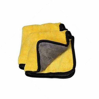 SNAN ICROFIBER CLOTH D49 PO2 9 YELLOW AND GREY Cloth Napkins(2 Sheets)