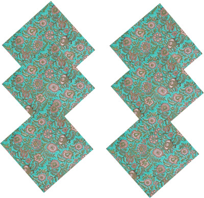 Ravaiyaa - Attitude Is Everything Cloth Napkins Teal Green Cloth Napkins(6 Sheets)