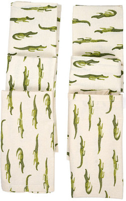 RATAN CART Napkin Green Cloth Napkins(6 Sheets)