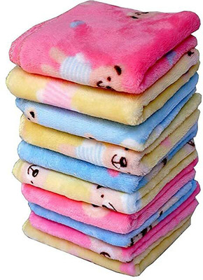 Gladsome Soft Baby face towels or napkins size 10 x 10 inch (Pack of 6) Multicolor Cloth Napkins(6 Sheets)