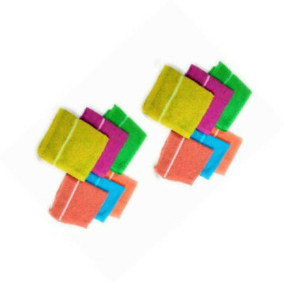 SNAN PLAIN RUMAL PO12 C145 Multicolor Cloth Napkins(12 Sheets)
