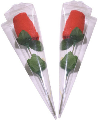 Apsara Gifts Red Rose Napkin (Pack of 2) Red Cloth Napkins(2 Sheets)