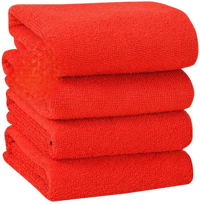 ZEDFIBER 55-MULTIPURPOSE HAND TOWEL, Face Towel, 350gsm Hanky/Handkerchief/RUMAL/NAPKIN Red Cloth Napkins(2 Sheets)