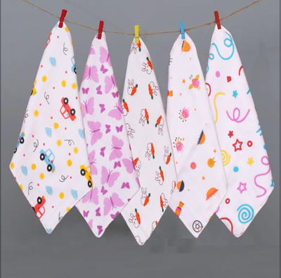 XADIZ 6 Layer Muslin Cotton Reusable wash cloth for new born baby Printed Cloth Napkins(5 Sheets)
