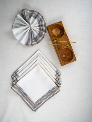 RATAN CART 24HFNA037 White Cloth Napkins(6 Sheets)
