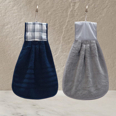 Giza COTTON HTKT_NavyGrey DarkBlue Grey Cloth Napkins(2 Sheets)