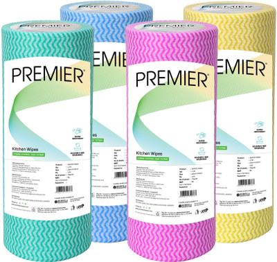 Premier Non Woven Kitchen Towel Roll 200g Assorted colours Multicolor Paper Napkins(70 Sheets)