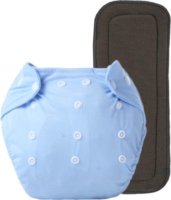 smilykid Reusable Cloth Diaper with Black Insert Pad for babies (0-36 months) (SKY BLUE)