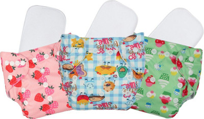 Chinmay Kids Cloth Diaper- Cute Prints, Freesize, Reusable, Washable, Adjustable Snap Buttons Cloth Diaper For Babies (0-36 Months Newborn) With Wet-Free Insert Pads/ Leak Proof & Dry Feel (Pack of 3) Chinmay Kids Cloth Diaper- Cute Prints, Freesize, Reusable, Washable, Adjustable Snap Buttons Cloth Diaper For Babies (0-36 Months Newborn) With Wet-Free Insert Pads/ Leak Proof & Dry Feel (Pack of 3)